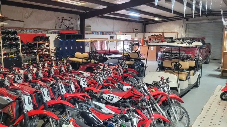 Honda Dirt Bike Motorcycles 80's 110's 125's 150's for Summer Camp at Iron Horse Country in Rec Center