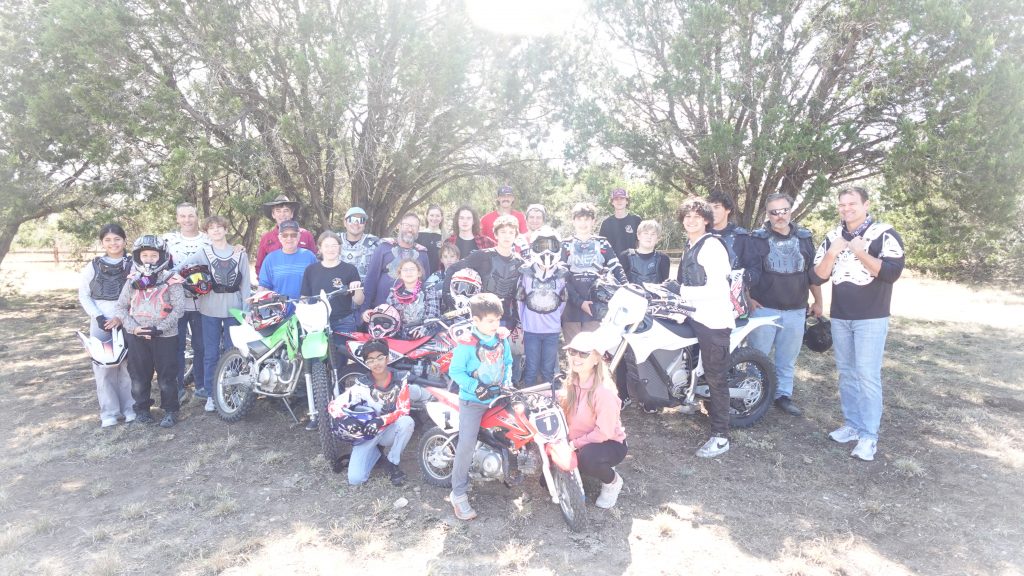 Family ride lessons at iron horse country Halloween