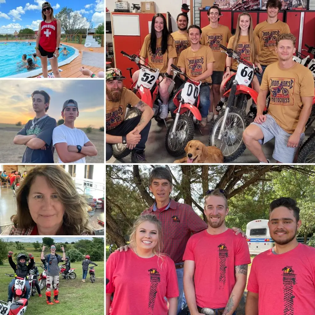 summer camp coaches counselors staff at iron horse country motocross summer camp